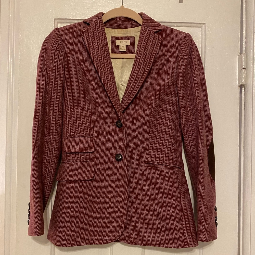 Purple herringbone blazer from JCrew! Size 00